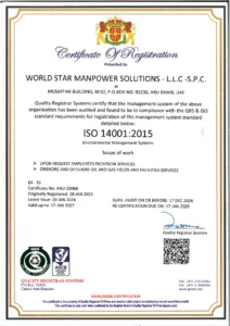 ISO 14001:2015 Environmental Management Systems Certified - World Star Manpower